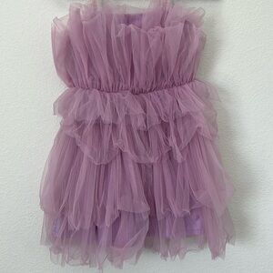 Altar’d State Tulle Strapless Mini Dress